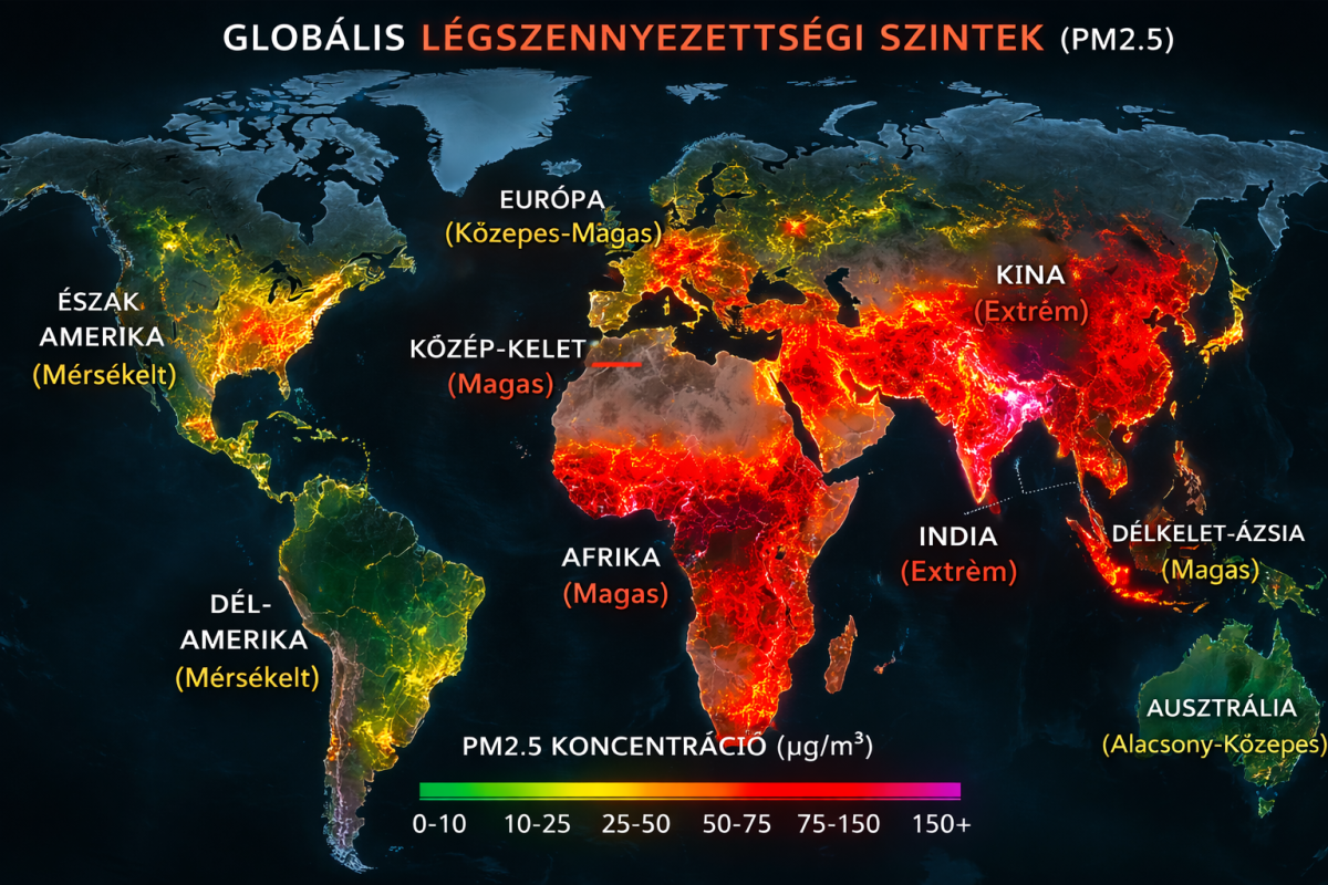 világ legszennyezettebb levegőjű városai szmog térkép